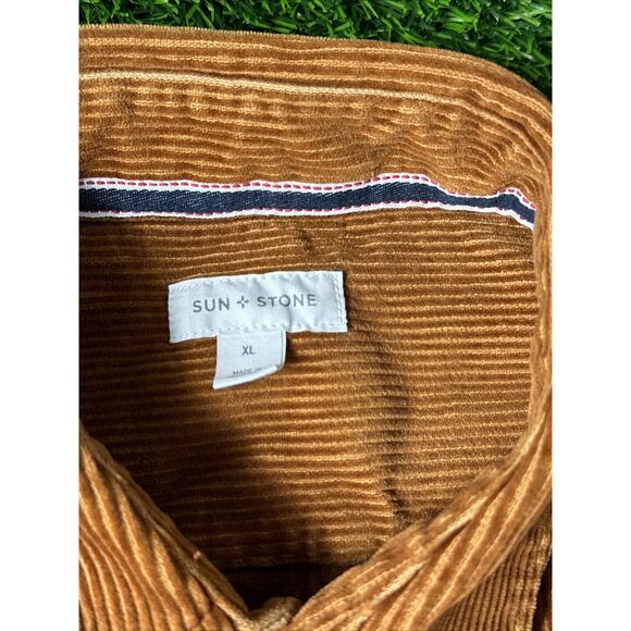 Sun + Stone x Macy’s Corduroy Shirt Jacket Shacket Men Size Extra Large XL - Picture 3 of 9